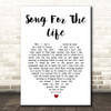 Alan Jackson Song for the Life White Heart Song Lyric Print