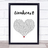 Demi Lovato Lionheart White Heart Song Lyric Print