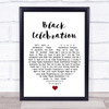 Depeche Mode Black Celebration White Heart Song Lyric Print