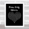 Celtic Songs Glasgow Celtic FC Four Leaf Clover Black Heart Song Lyric Print