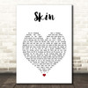 Dijon Skin White Heart Song Lyric Print