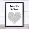 Dixie Chicks Travelin' Soldier White Heart Song Lyric Print