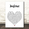 Dolly Parton Jolene White Heart Song Lyric Print