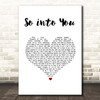 Donald Glover So into You White Heart Song Lyric Print