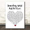 Donny Hathaway Someday We'll All Be Free White Heart Song Lyric Print