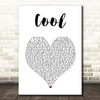 Dua Lipa Cool White Heart Song Lyric Print