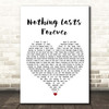 Echo & The Bunnymen Nothing Lasts Forever White Heart Song Lyric Print