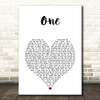 Ed Sheeran One White Heart Song Lyric Print