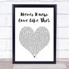 Alexander ONeal Never Knew Love Like This White Heart Song Lyric Print