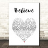 Elton John Believe White Heart Song Lyric Print