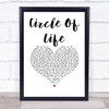 Elton John Circle Of Life White Heart Song Lyric Print