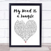 Emma Louise, Wankelmut My Head Is a Jungle White Heart Song Lyric Print