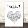 Fairground Attraction Perfect White Heart Song Lyric Print