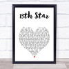 Fish 13th Star White Heart Song Lyric Print