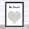 Foy Vance She Burns White Heart Song Lyric Print