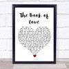 Gavin James The Book of Love White Heart Song Lyric Print