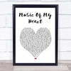 Gloria Estefan & 'N Sync Music Of My Heart White Heart Song Lyric Print