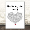 Gloria Estefan Music Of My Heart White Heart Song Lyric Print