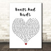 Gregory And The Hawk Boats And Birds White Heart Song Lyric Print