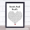 Gregory And The Hawk Boats And Birds White Heart Song Lyric Print