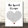 Gwen Stefani The Sweet Escape White Heart Song Lyric Print