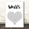All Time Low Walls White Heart Song Lyric Print