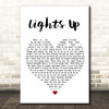 Harry Styles Lights Up White Heart Song Lyric Print