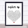 Harry Styles Lights Up White Heart Song Lyric Print