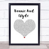 Haystak Bonnie And Clyde White Heart Song Lyric Print