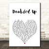 Heather Nova Doubled Up White Heart Song Lyric Print