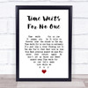 Helen Forrest Time Waits For No One White Heart Song Lyric Print