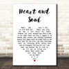 Hoagy Carmichael Heart and Soul White Heart Song Lyric Print