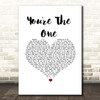 Hoobastank You're The One White Heart Song Lyric Print