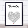 Imagine Dragons Thunder White Heart Song Lyric Print