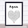 Janet Jackson Again White Heart Song Lyric Print