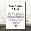 Jason Donovan Sealed With A Kiss White Heart Song Lyric Print