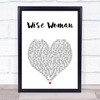 Jason Mraz Wise Woman White Heart Song Lyric Print