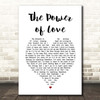 Jennifer Rush The Power of Love White Heart Song Lyric Print