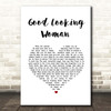 Joe Dolan Good Looking Woman White Heart Song Lyric Print