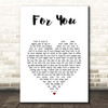 John Denver For You White Heart Song Lyric Print