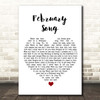Josh Groban February Song White Heart Song Lyric Print