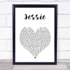Joshua Kadison Jessie White Heart Song Lyric Print