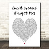Juice WRLD Lucid Dreams (Forget Me) White Heart Song Lyric Print