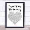 Kenny Rogers Coward Of The County White Heart Song Lyric Print
