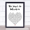 Kenny Rogers The Vows Go Unbroken White Heart Song Lyric Print