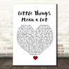 Kitty Kallen Little Things Mean a Lot White Heart Song Lyric Print