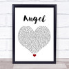 Leona Lewis Angel White Heart Song Lyric Print