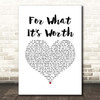 Liam Gallagher For What It's Worth White Heart Song Lyric Print