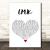 Lil XXEL LMK White Heart Song Lyric Print