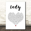 Lionel Richie Lady White Heart Song Lyric Print